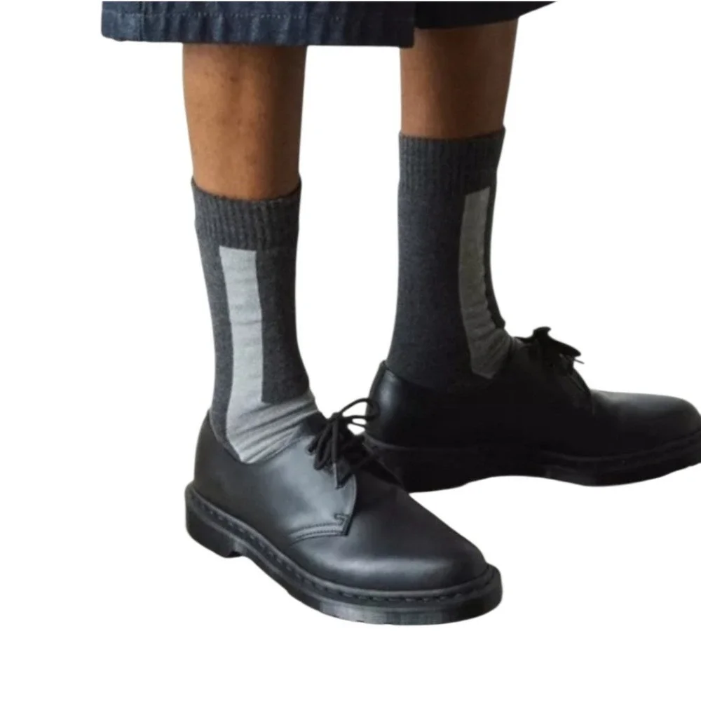 1 Pair Dr Martens Unisex‎ The Double Doc Sock Size S/M Charcoal Cotton Blend